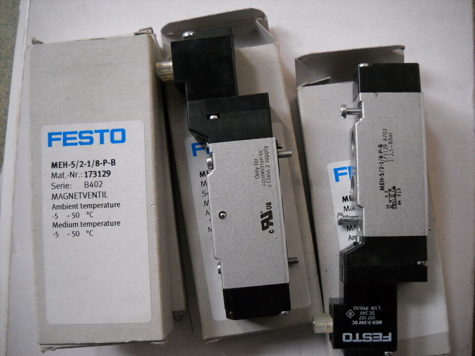 Festo MEH-5/2-1/8-P-B 173129 Solenoid Valve New One Free Shipping MEH5/21/8PB