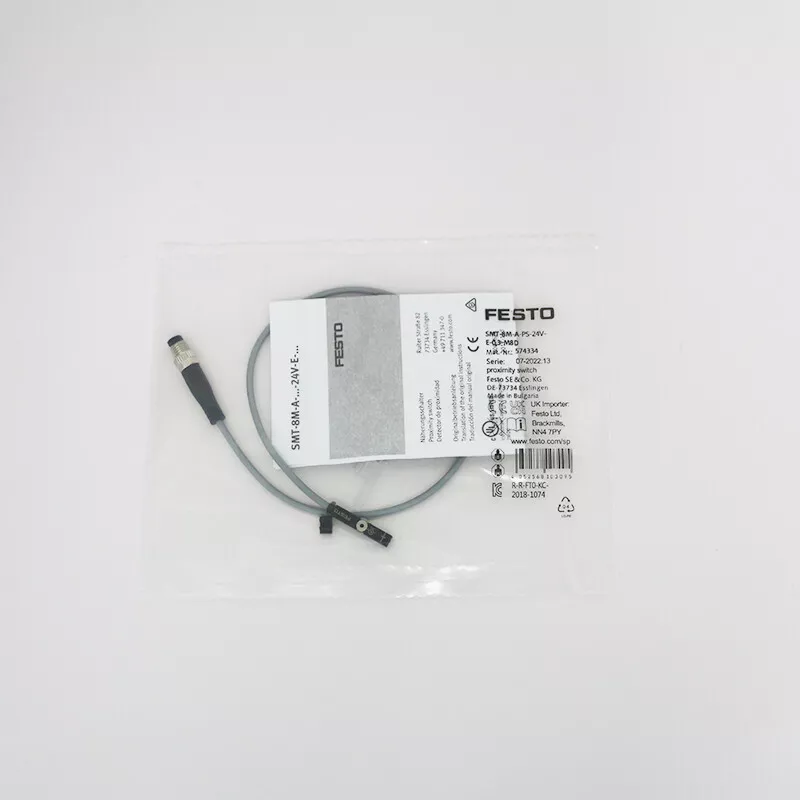 Festo SMT-8M-A-PS-24V-E-0, 3-M8D Proximity Sensors 574334 New-Sealed