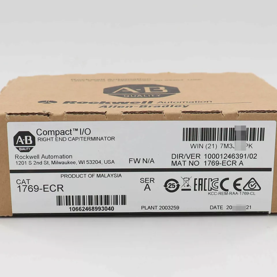 New Allen-Bradley Factory Sealed 1769-ECR / A Compact I/O Right End Cap/TERMINATOR