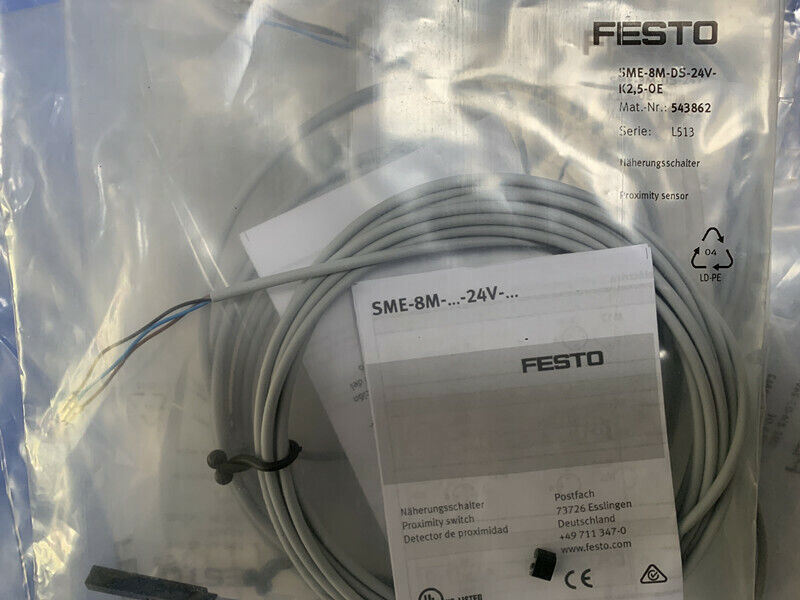 FESTO SME-8M-DS-24V-K-2.5-OE / SME8MDS24VK25OE BRAND NEW