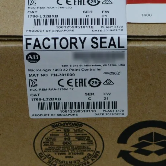 New Allen-Bradley AB 1766-L32BXB MicroLogix 1400 Controller 1766L32BXB