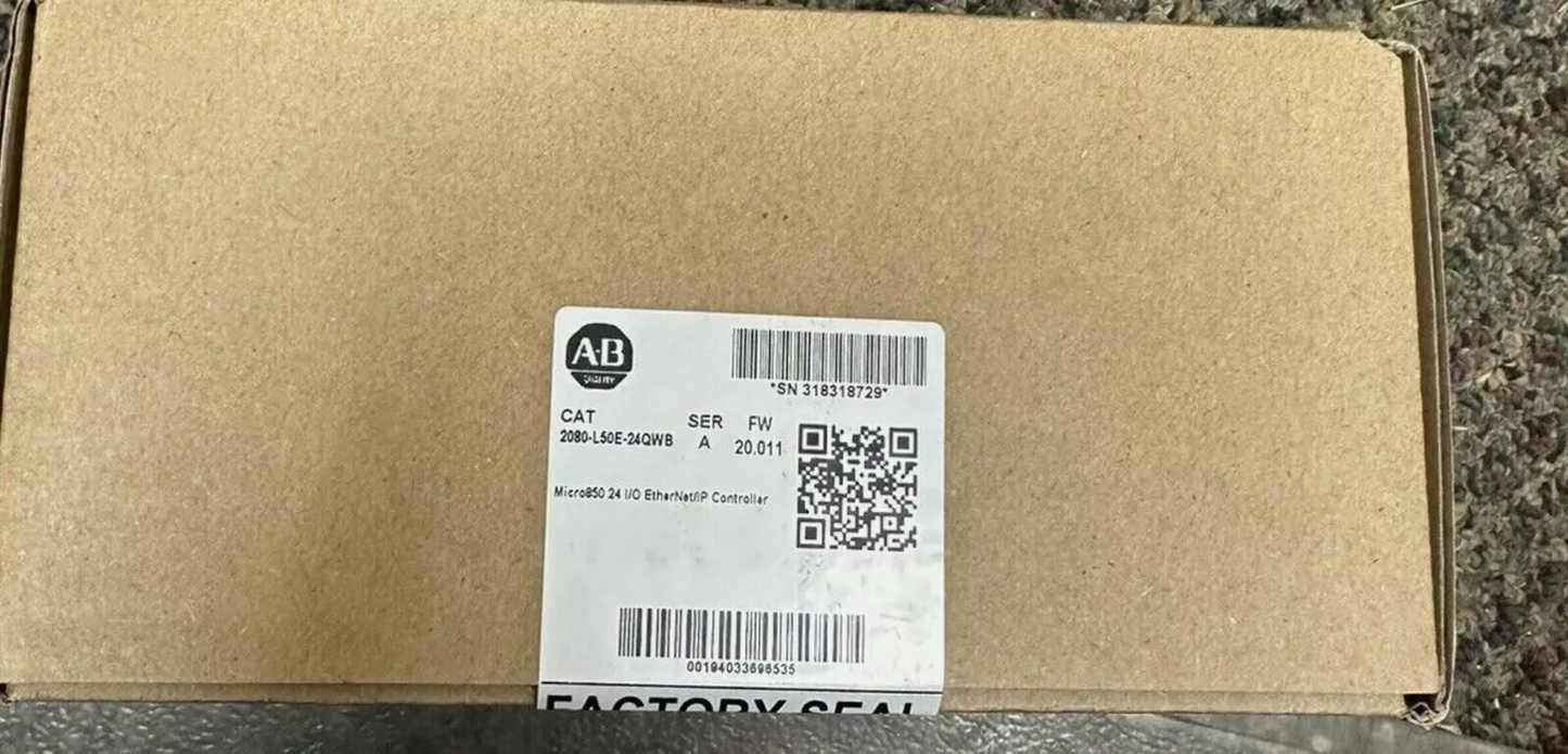 New Sealed 2080-L50E-24QWB Micro850 24 I/O EtherNet/IP Controller Allen-Bradley