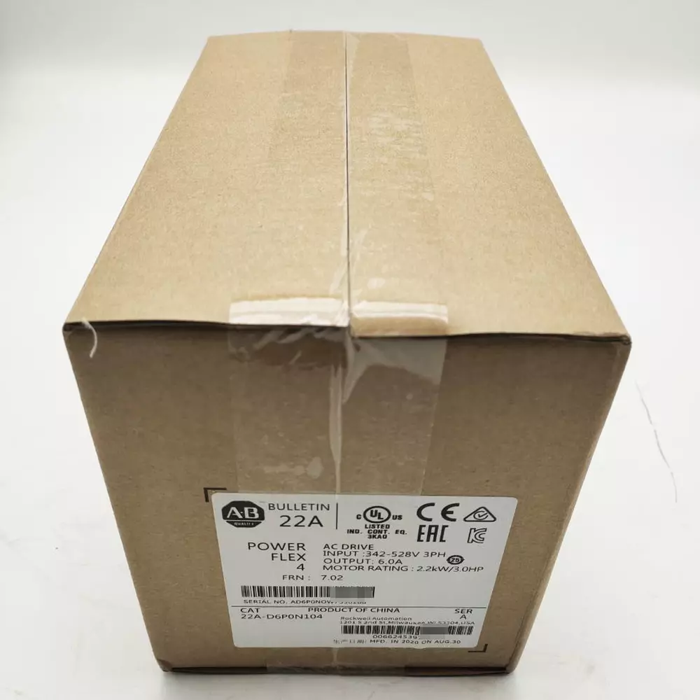 Allen-Bradley 22A-D6P0N104 PowerFlex 4 2.2 kW 3 Hp AC Drive Fast Shipping