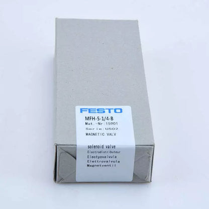 New In Box FESTO MFH-5-1/4-B 15901 Solenoid Pneumatic Valve PLC